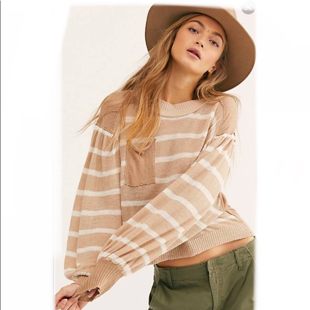 Free People Between The Lines Lightweight Sweater